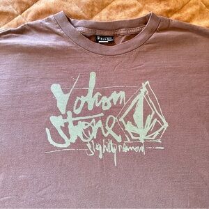 Vintage Volcom T Shirt Y2K Spell Out Skate Brown T Shirt Men’s XL